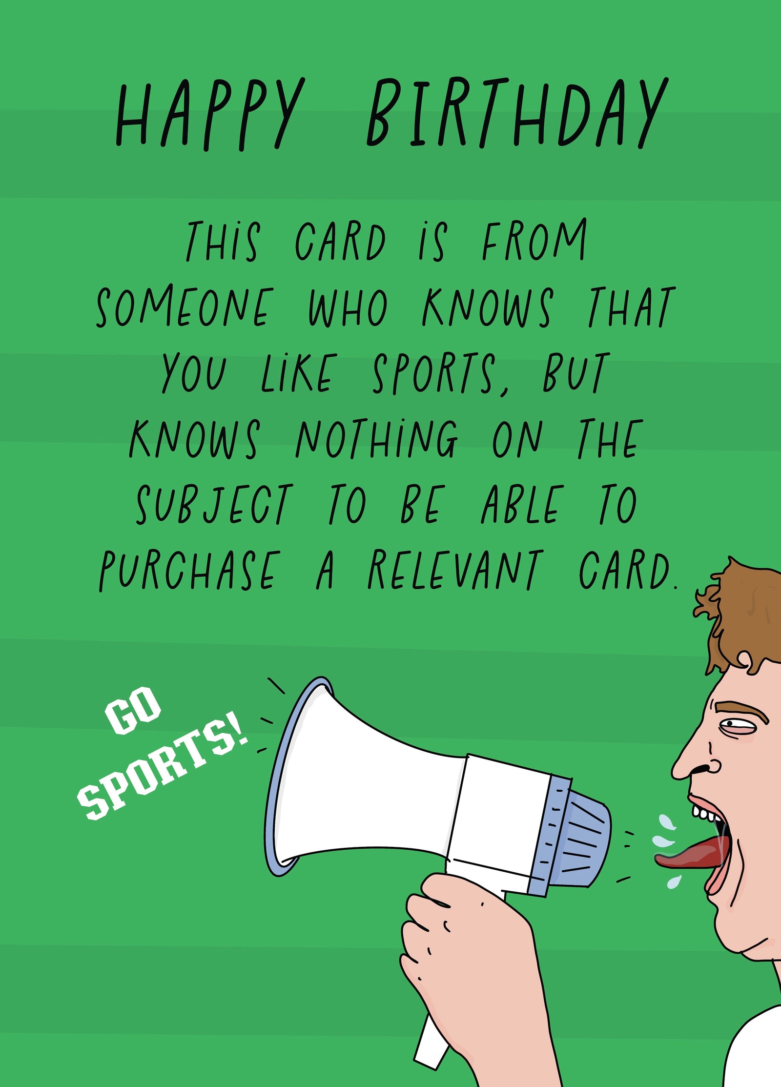 Funny Sports Card From Someone Who Knows Nothing About Sports