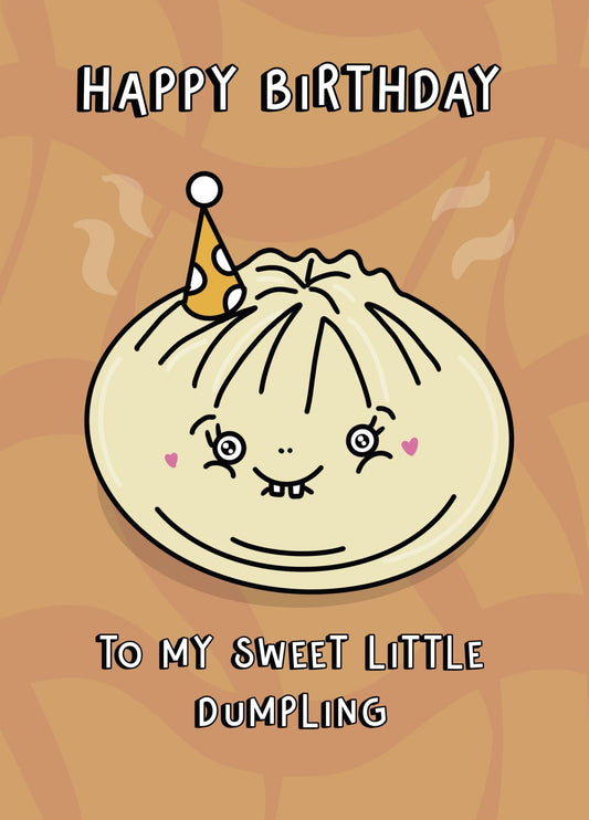 Cute Dumpling Pun Card For Kids