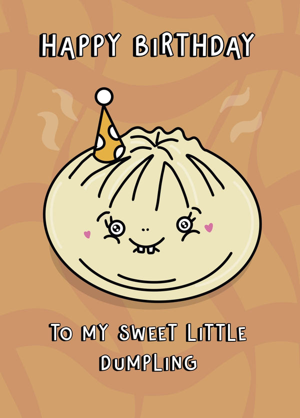Cute Dumpling Pun Card For Kids