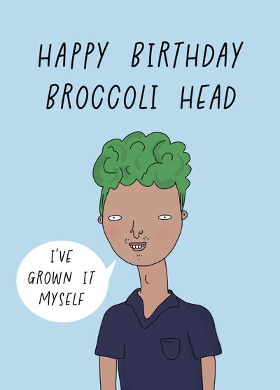 Funny Teen Boy Broccoli Hairstyle Joke