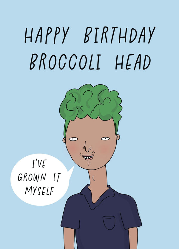 Funny Teen Boy Broccoli Hairstyle Joke