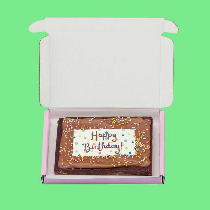 Happy Birthday Brownie Slab