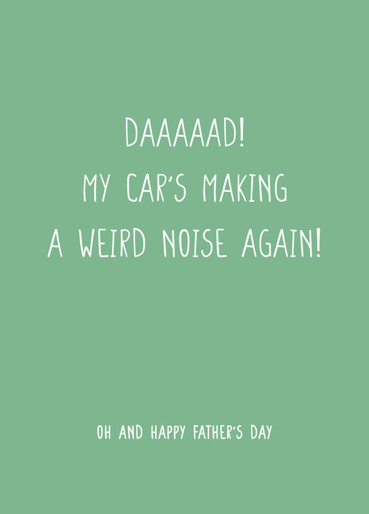 Funny Car Themed Father's Day Card