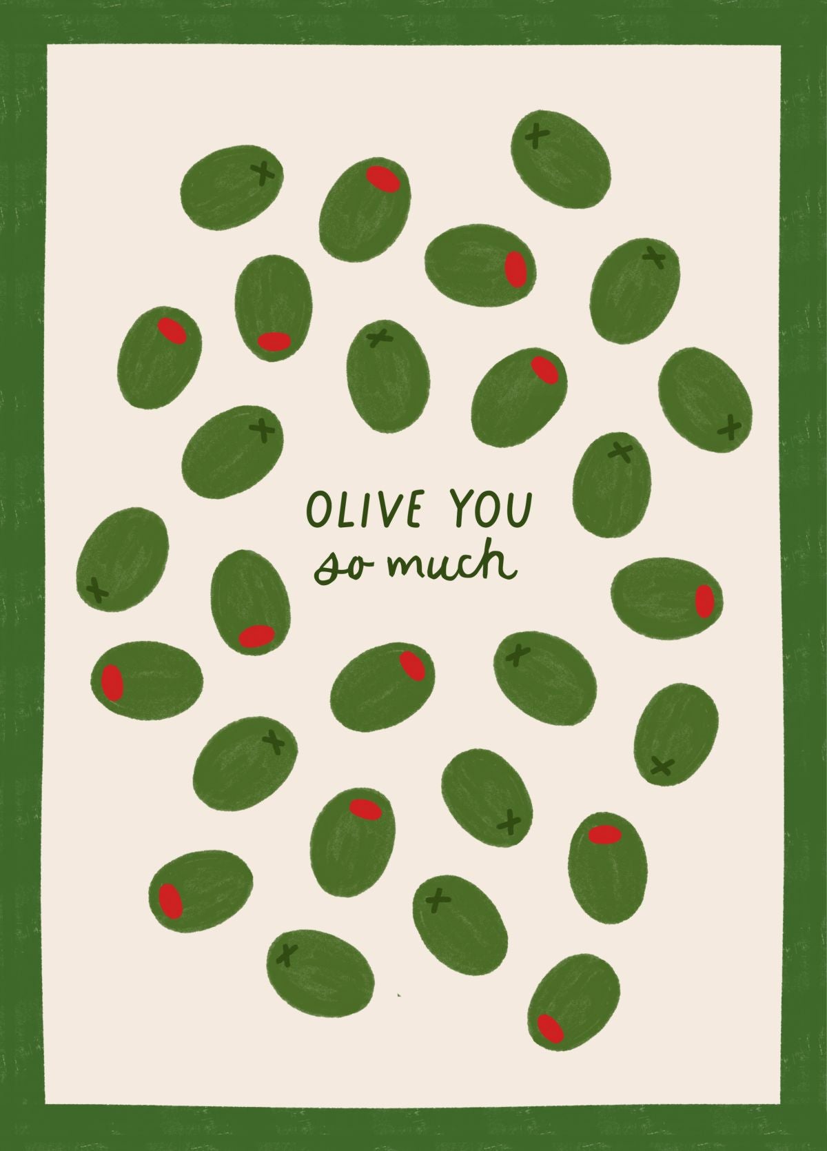 Olive You So Much | Love Card