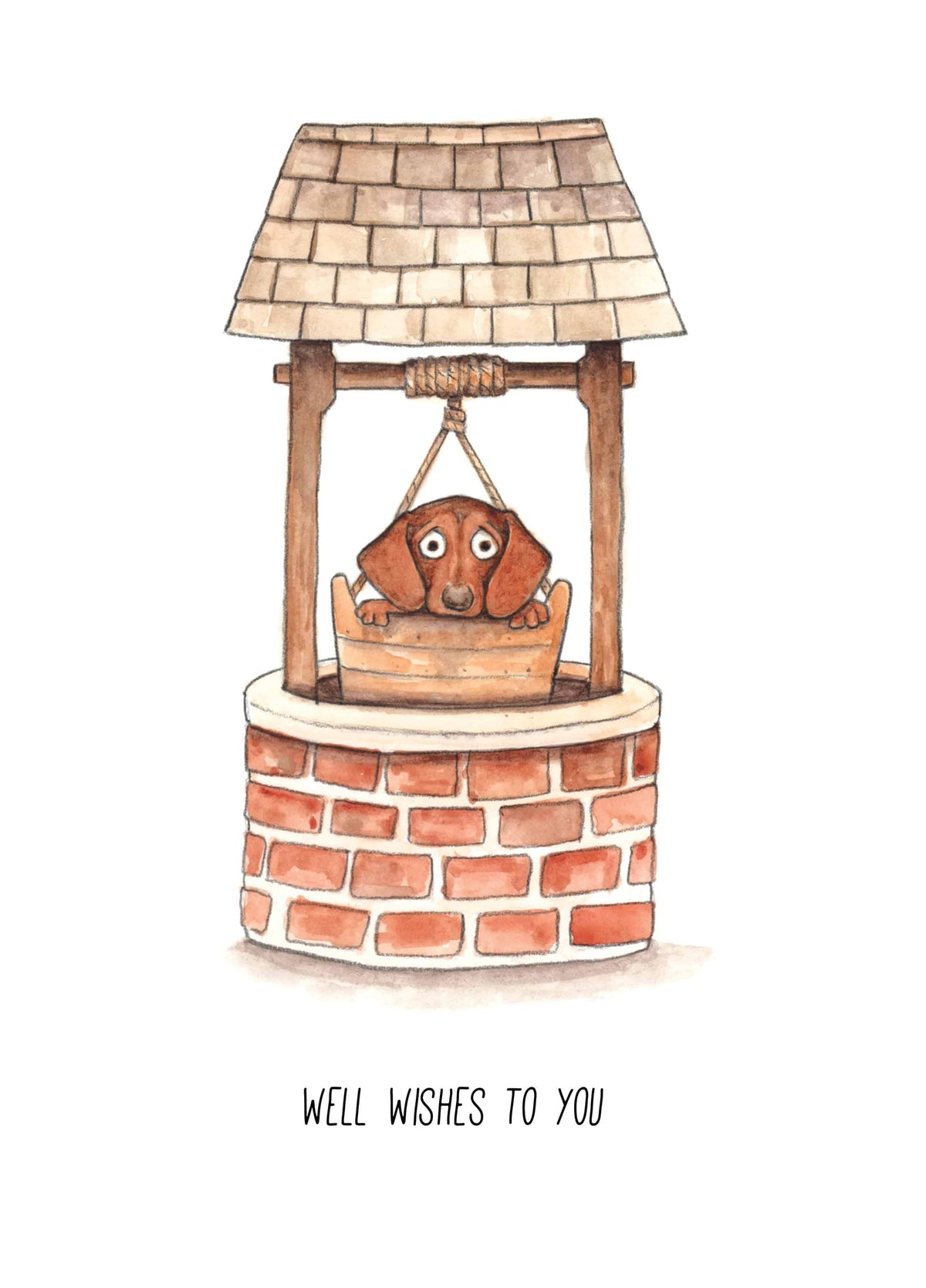 Sausage Dog Well Wishes Card