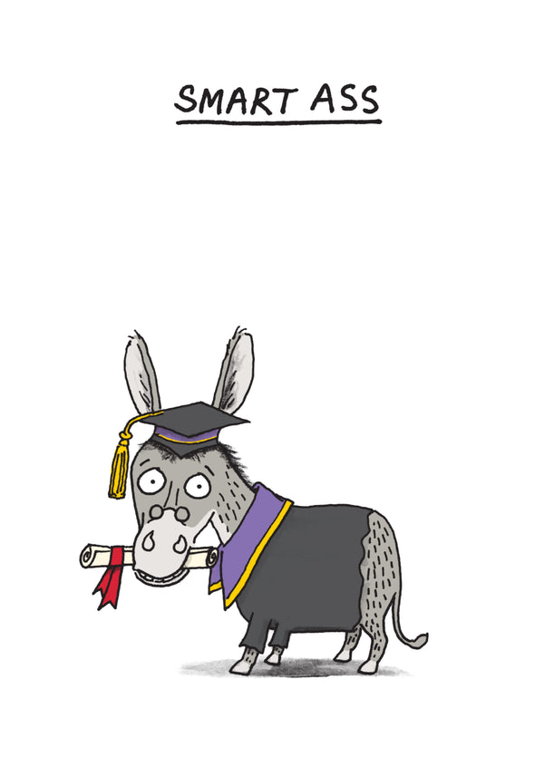 Smart Ass Donkey Graduation Card