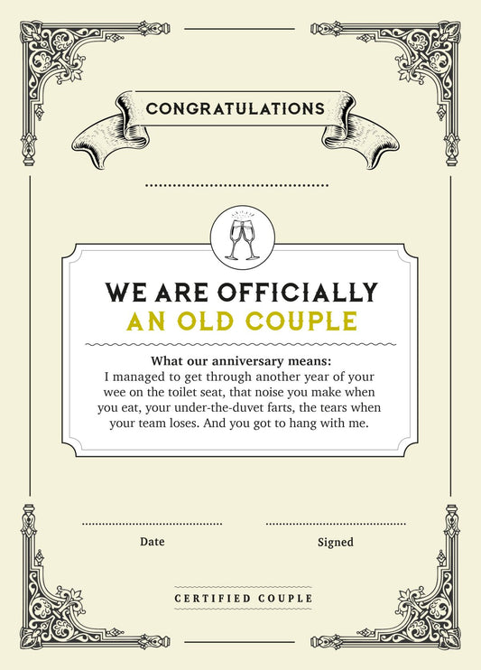 We're Officially An Old Couple!