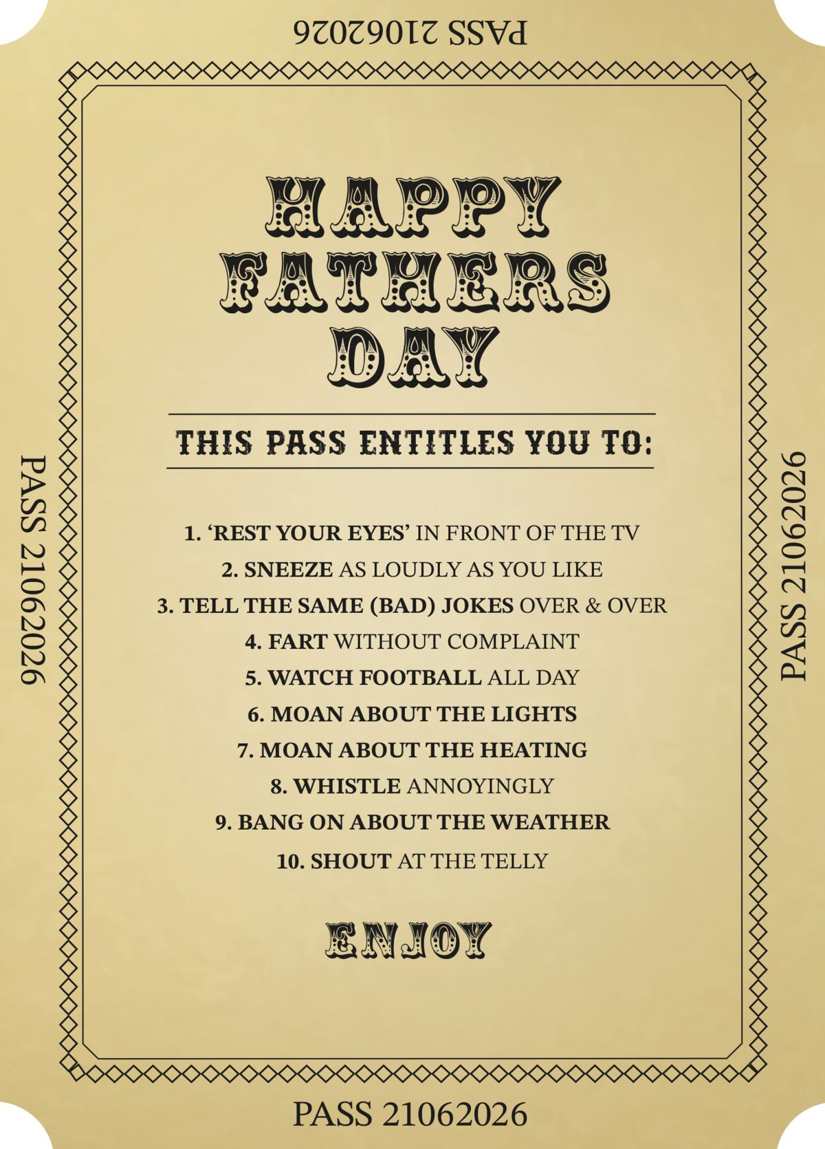 Father's Day Pass
