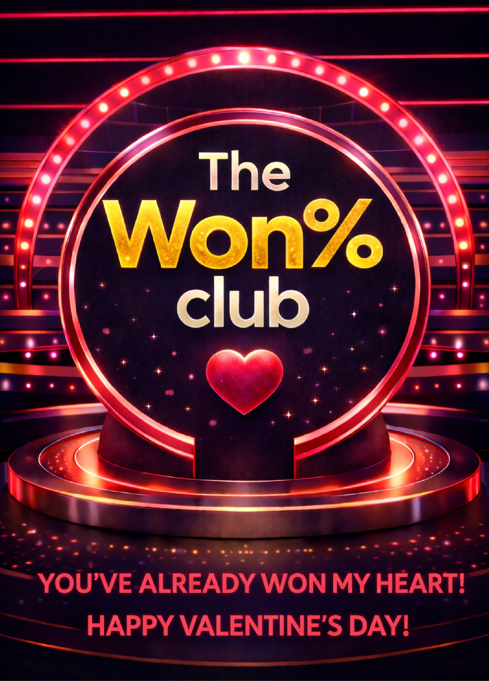 The Won% Club One Percent Club Valentines Day Card