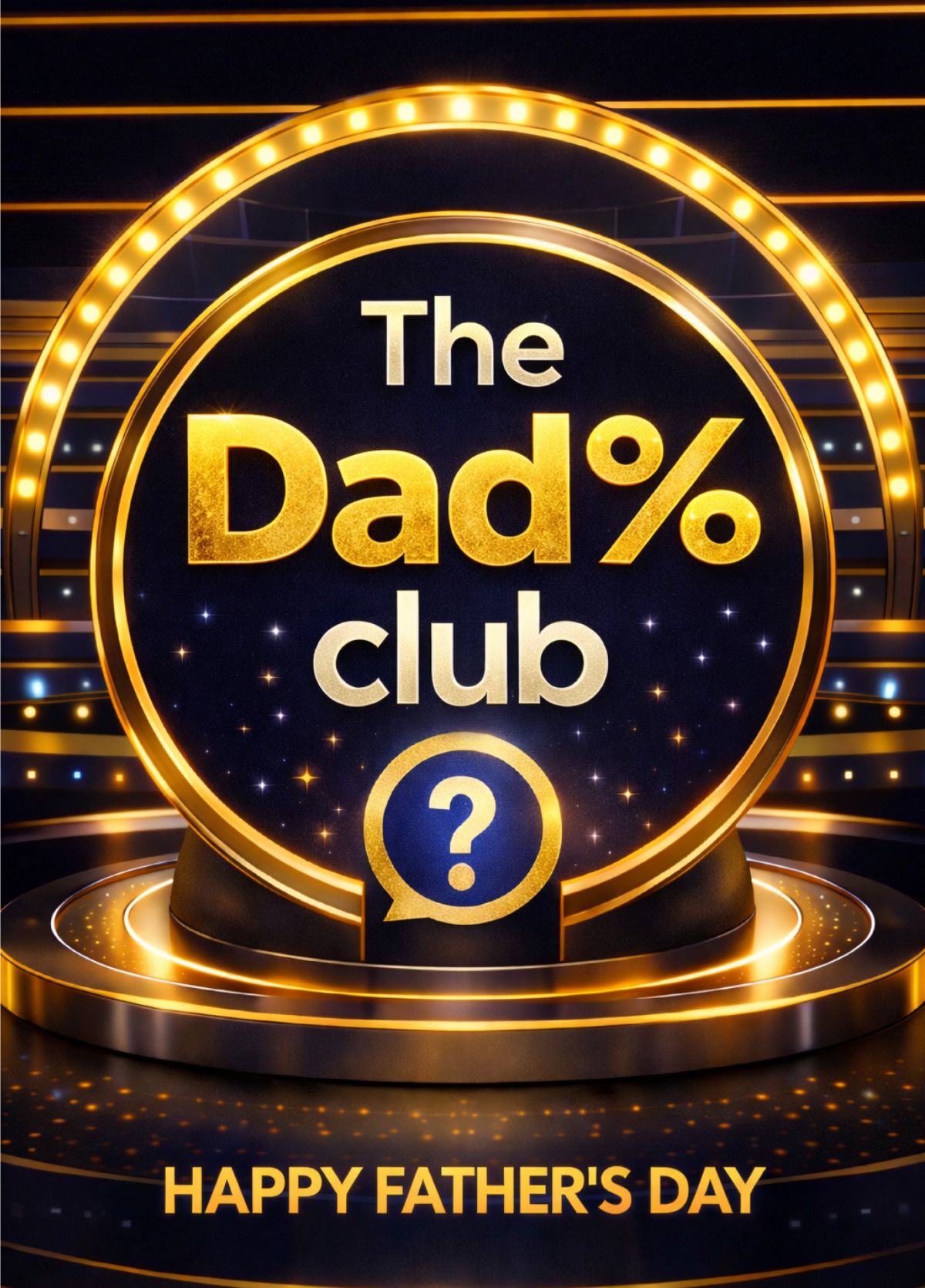 The Dad% Club Happy Fathers Day Card