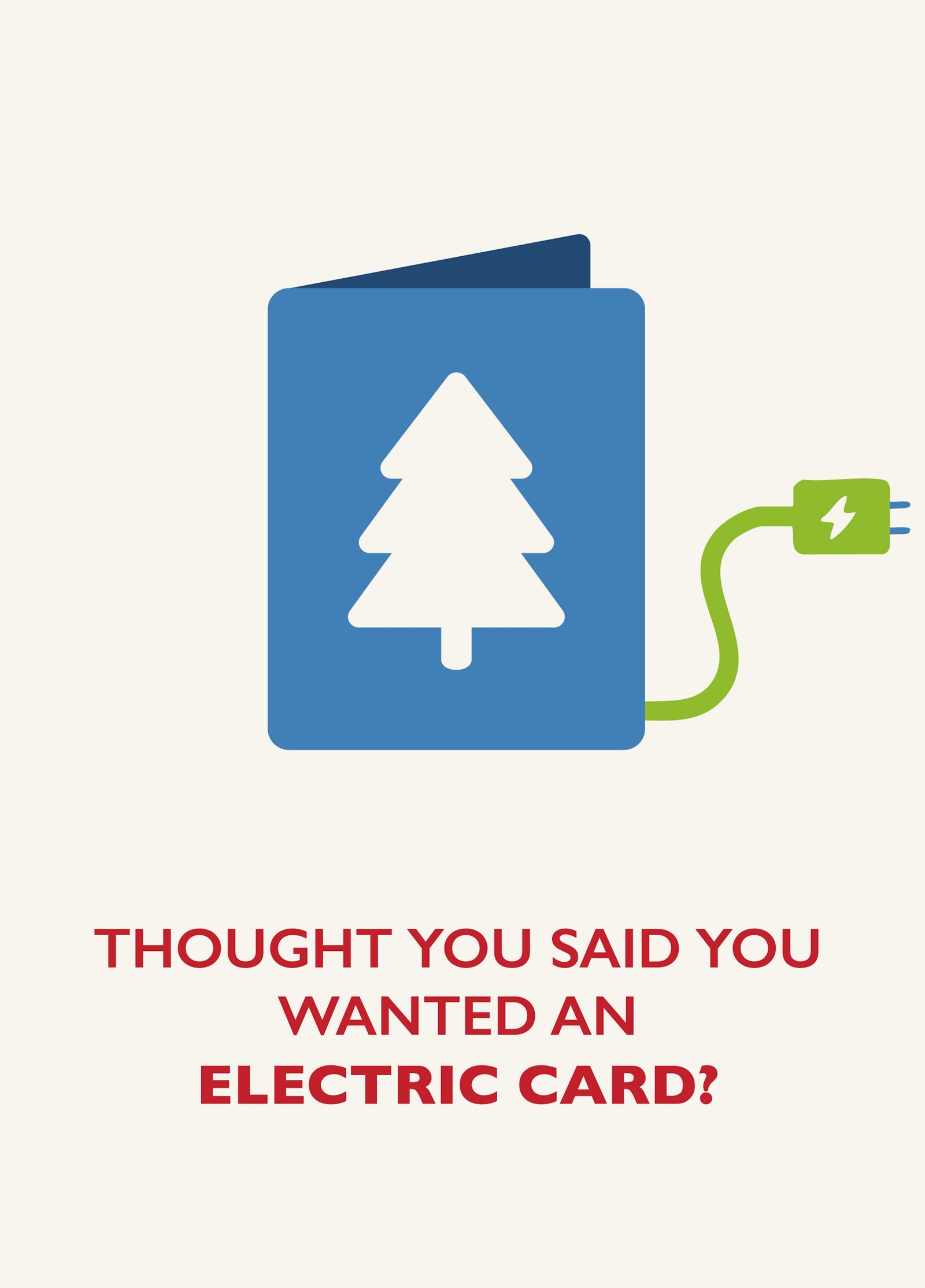 Electric Car Card Car-d Christmas Card Tesla Electric Vehicle