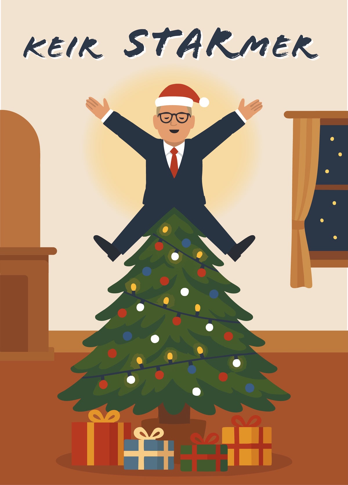 Keir STARmer Christmas Card Political Card Prime Minister