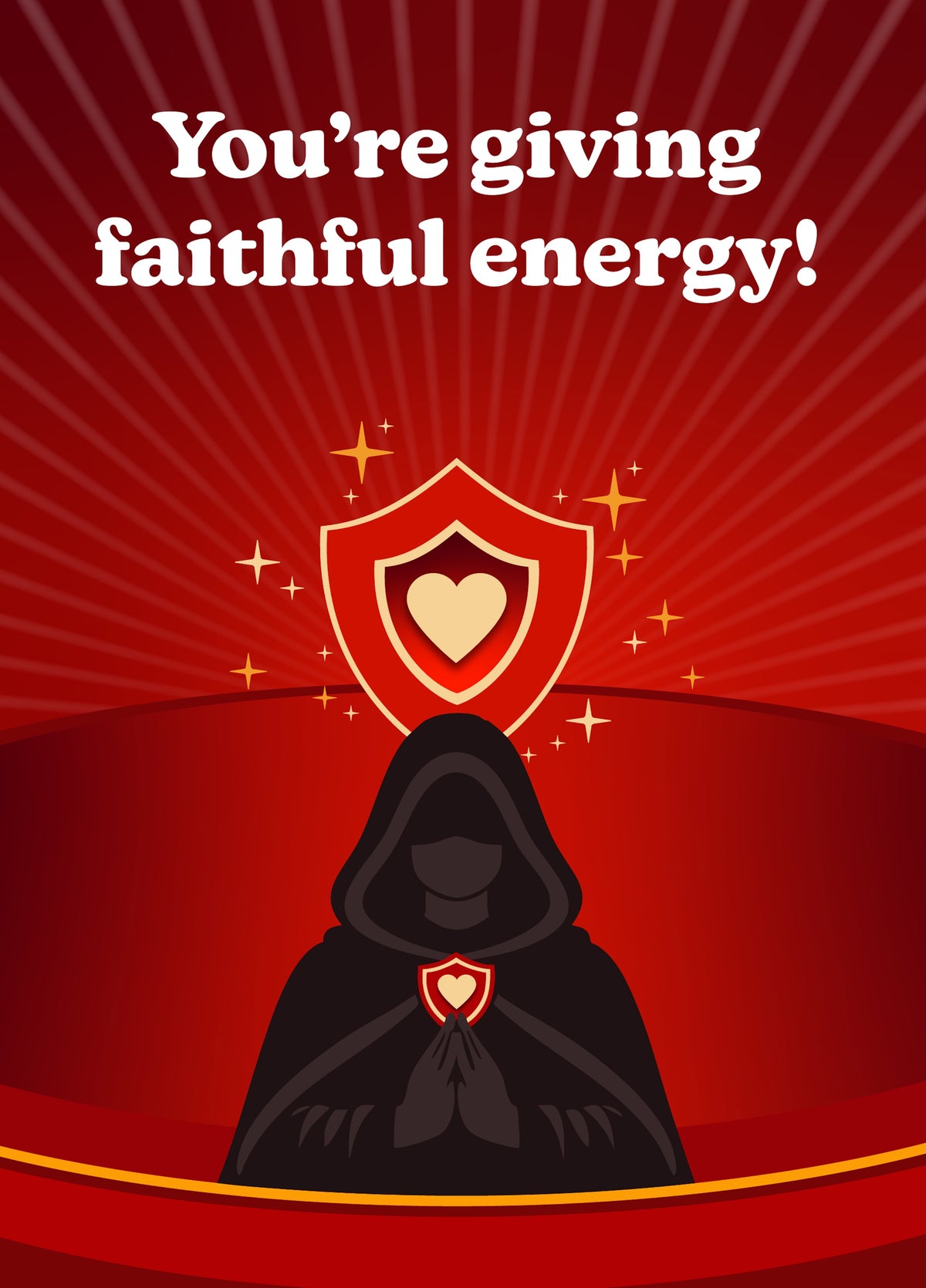 Secret Traitor Valentines Faithful Energy Card