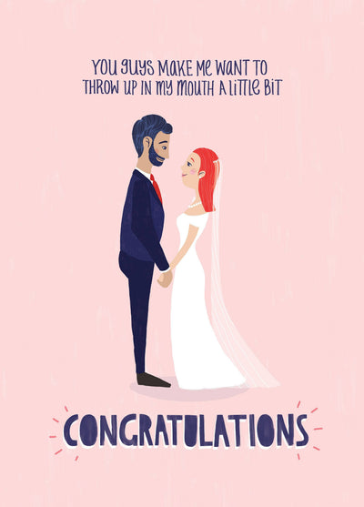 Throw Up In My Mouth Wedding Card