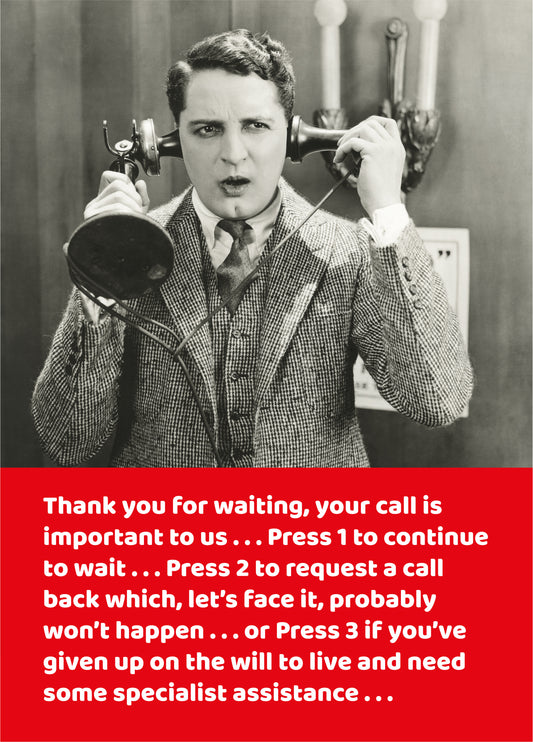 Thank You For Waiting Card