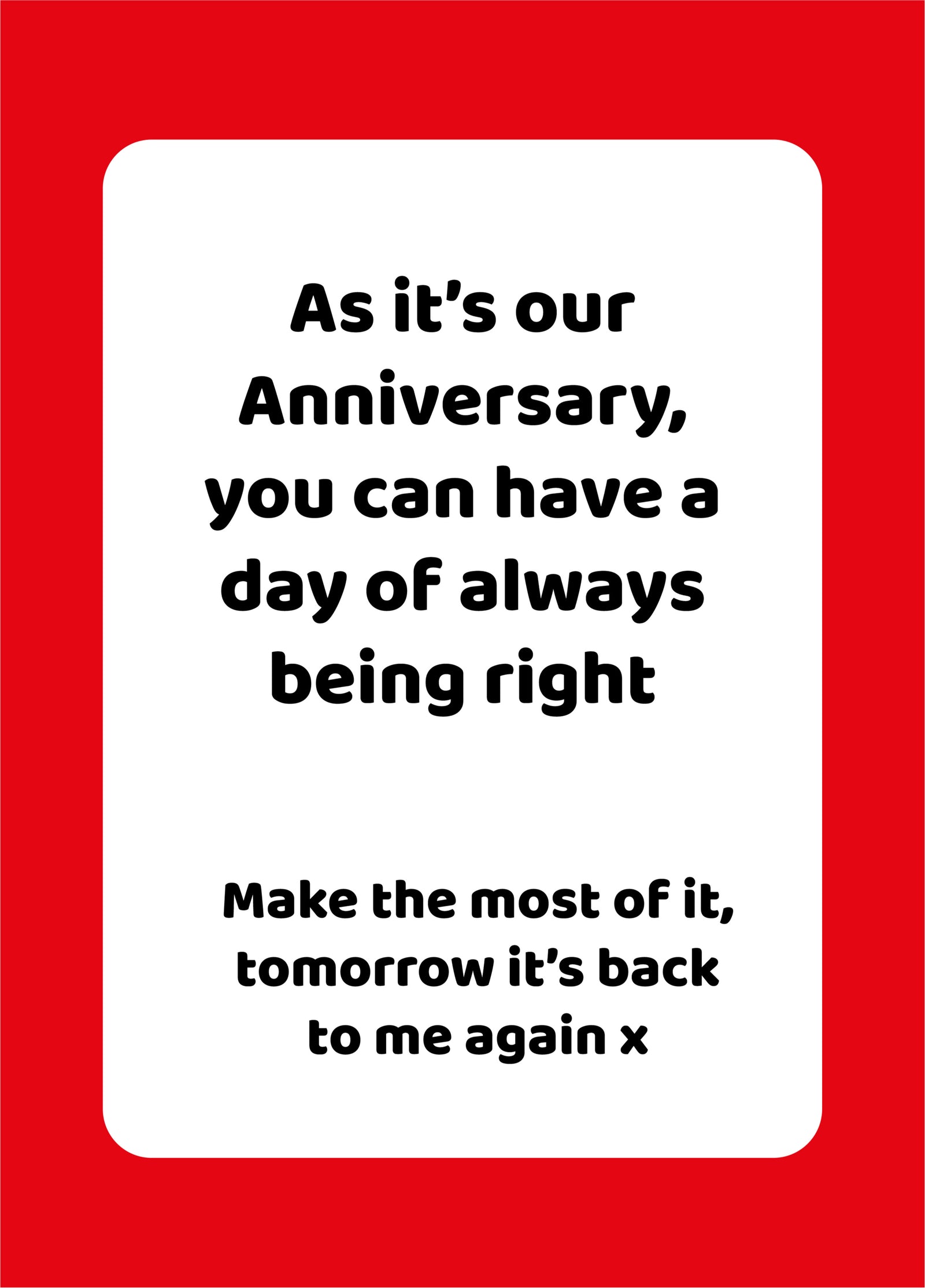 Anniversary - Always Right