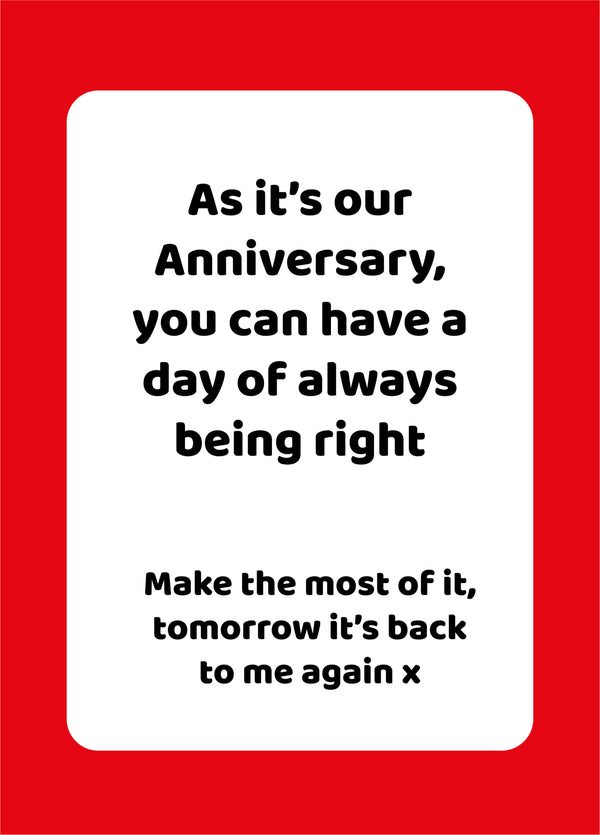Anniversary - Always Right