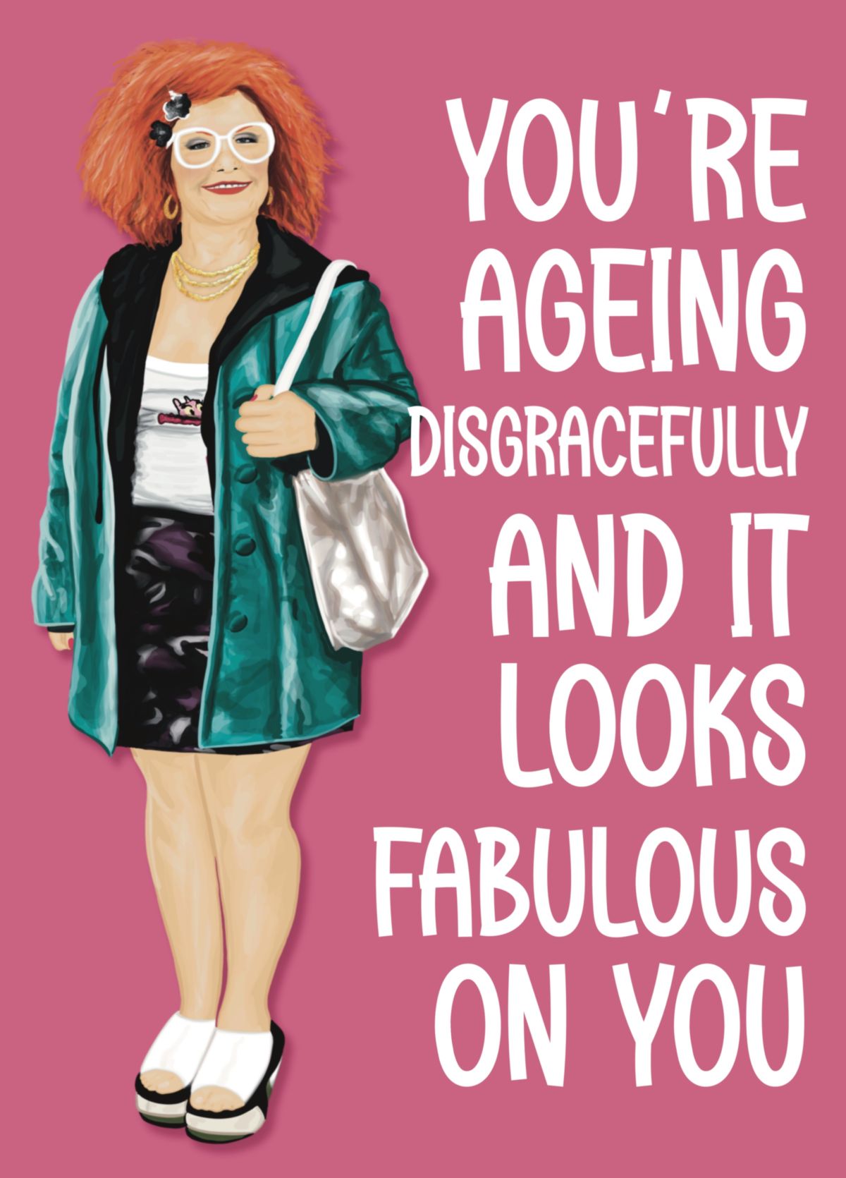 Linda La Hughes Funny Birthday Card