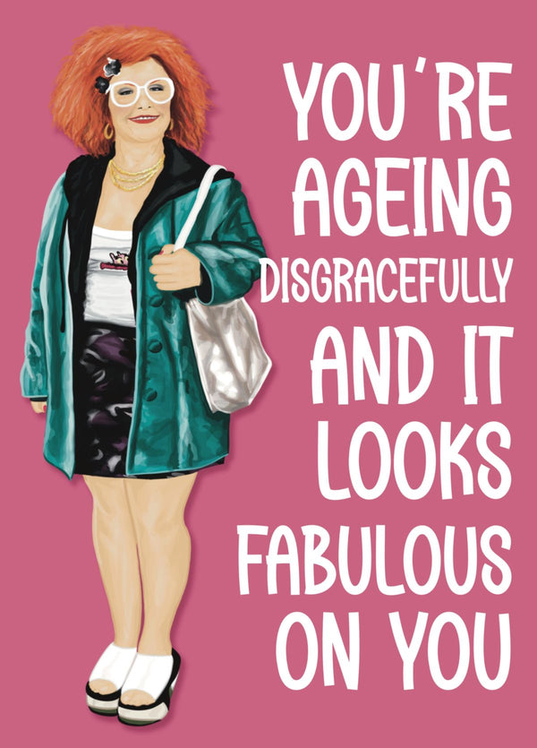 Linda La Hughes Funny Birthday Card