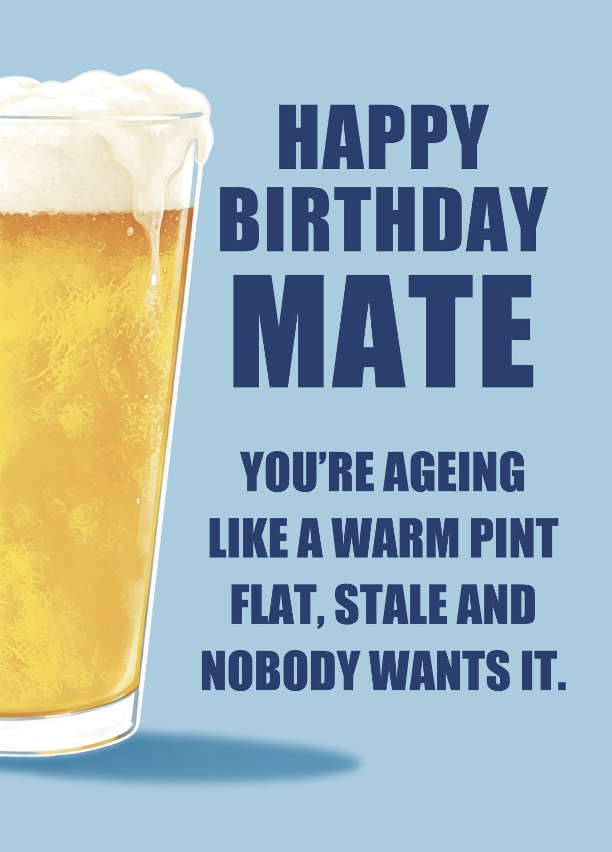 Funny Birthday Card For Mate