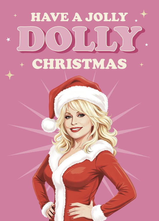 Jolly Dolly Parton Christmas Card