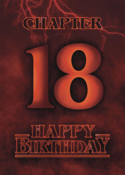 Stranger Things 18th Birthday Card – Chapter 18