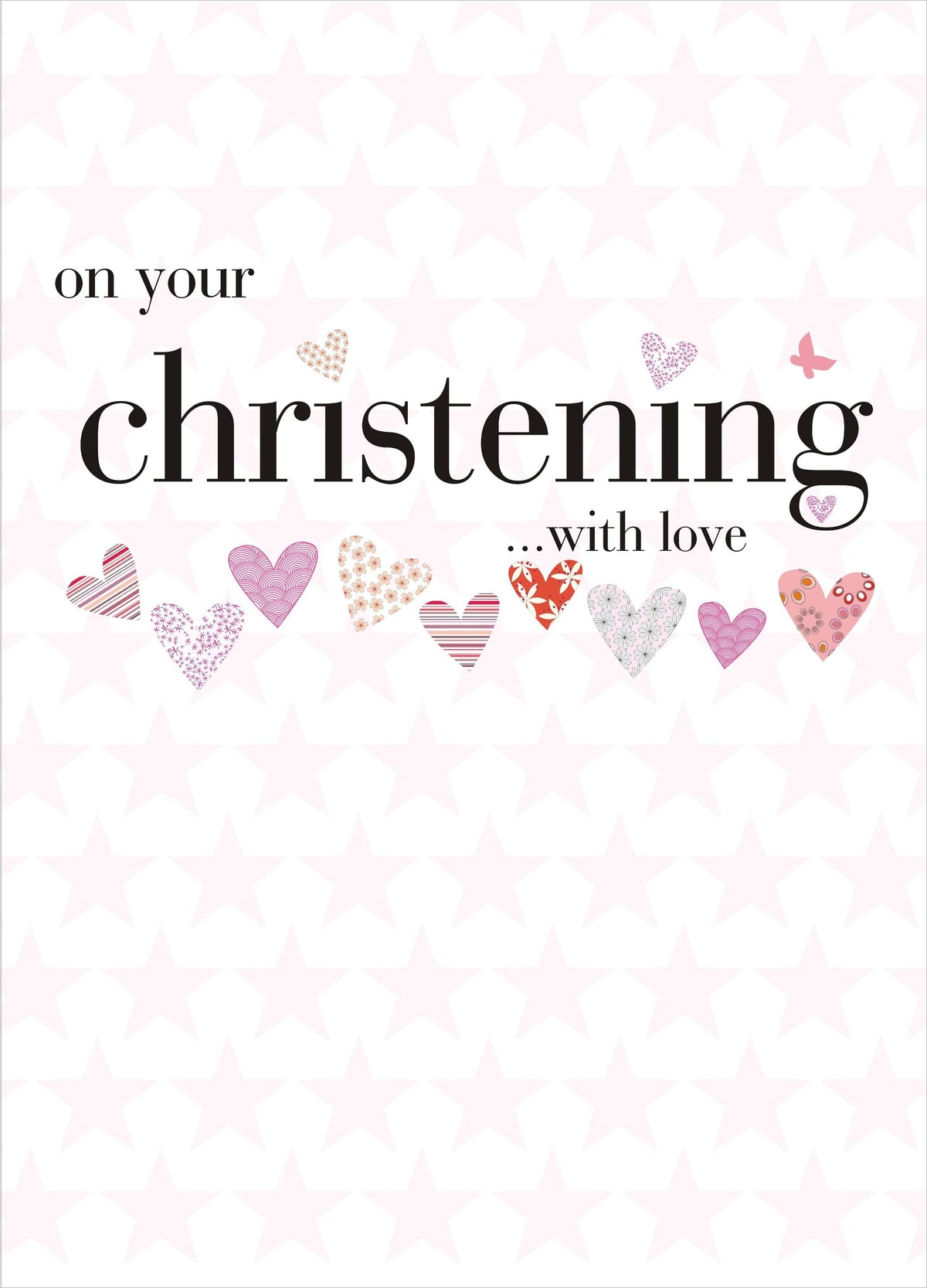 Christening Heart Card