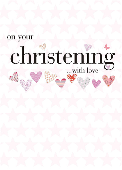 Christening Heart Card