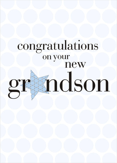 New Grandson Congratulations Card