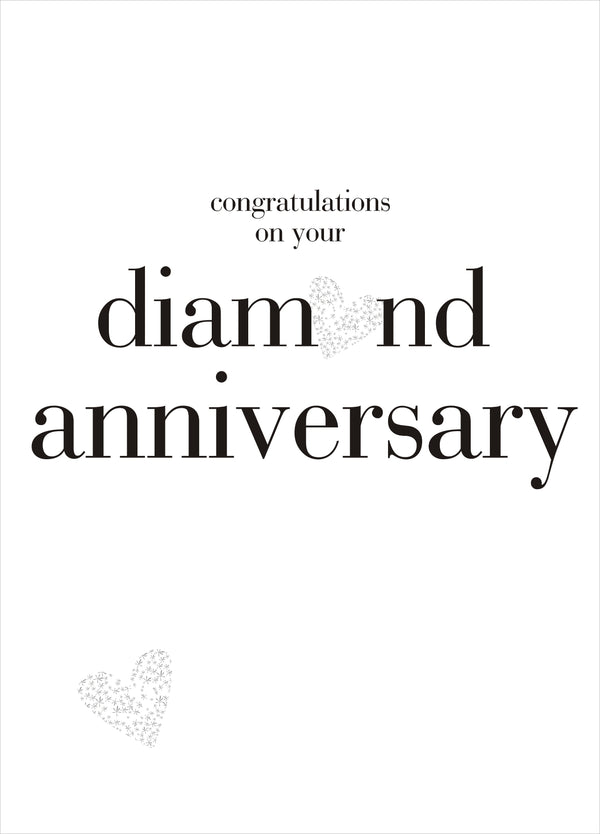 Diamond Anniversary Heart Card