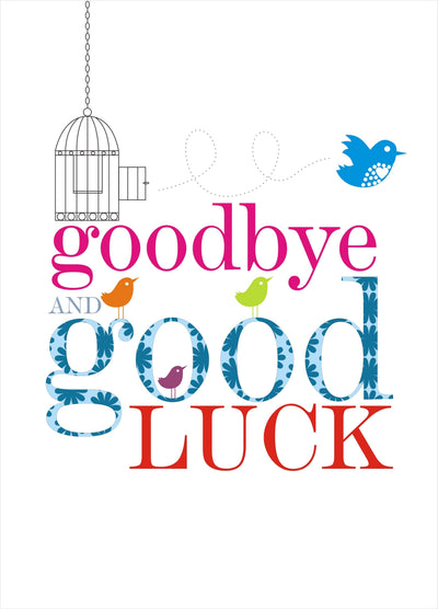 Goodbye Birds Leaving Card