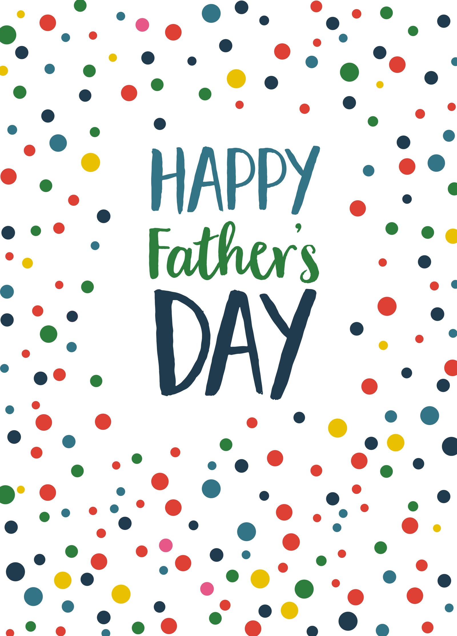 Happy Father's Day Card With Dots Card