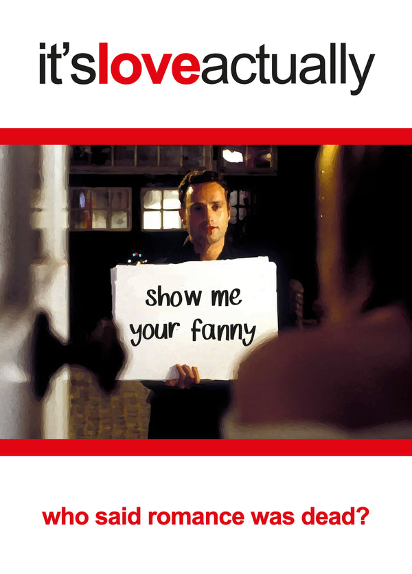 Love Actually Fanny Christmas Card