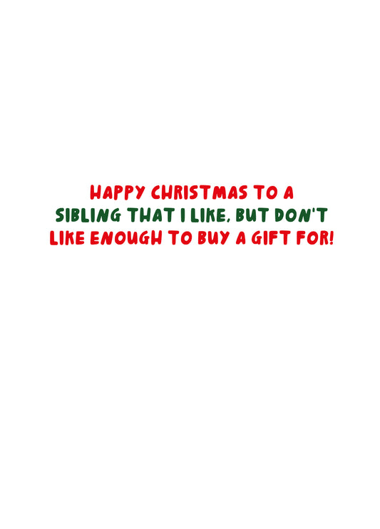 Christmas Sibling Card