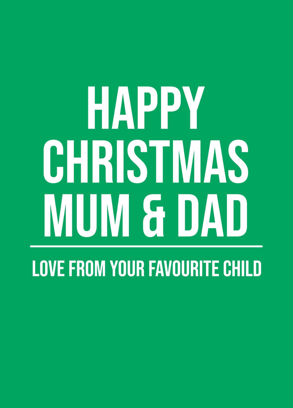 Christmas Mum And Dad Card