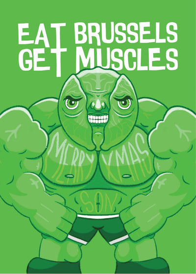 Son Get Muscles Christmas Card