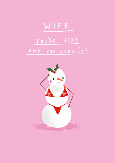 Wife Sexy And You Snow It Christmas Card