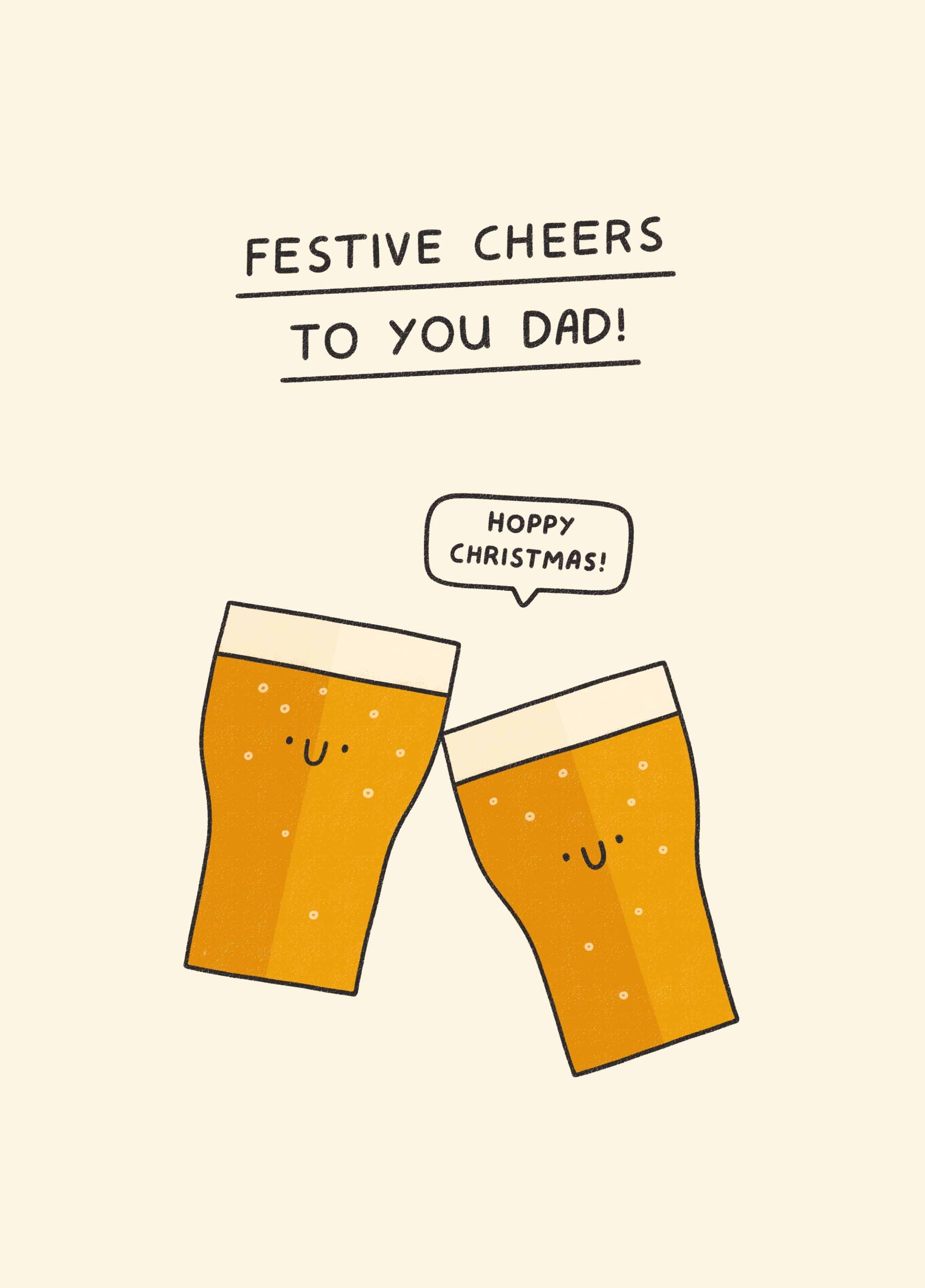 Dad Festive Cheers Christmas Card