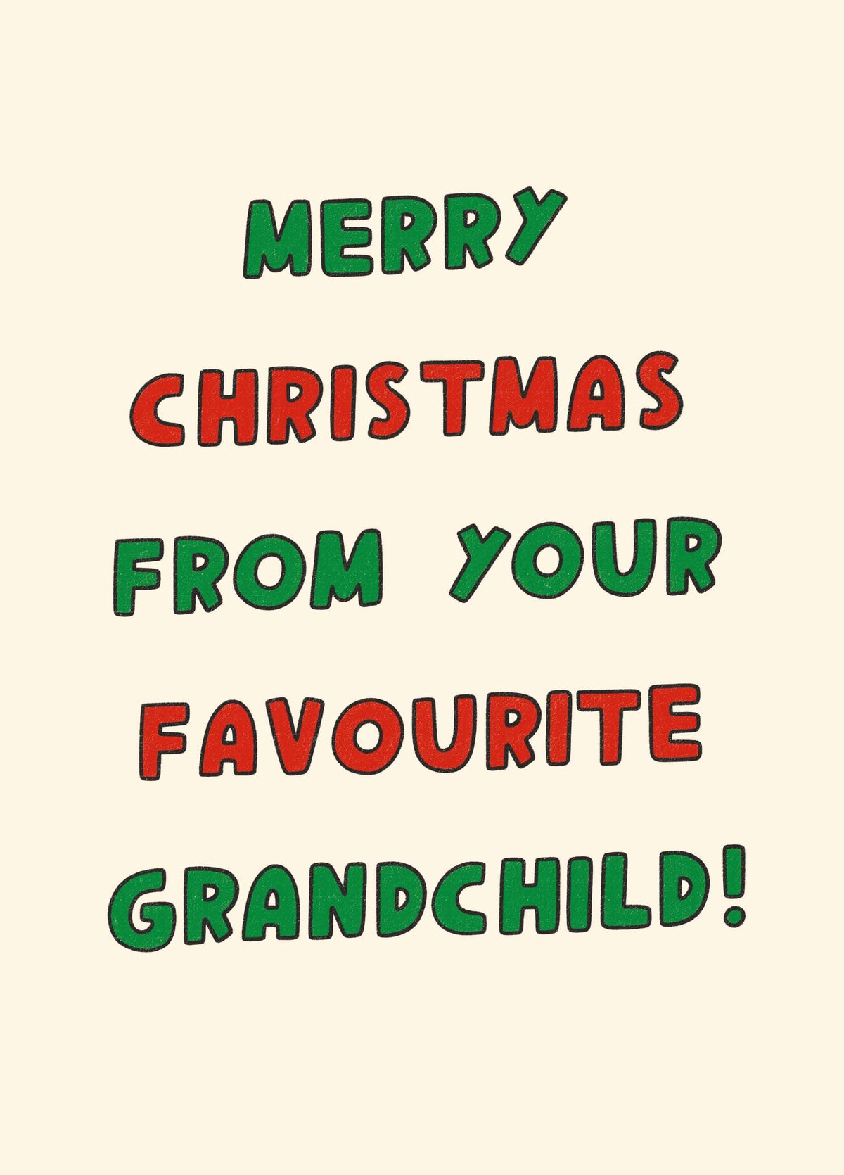 Your Favourite Grandchild Christmas Card