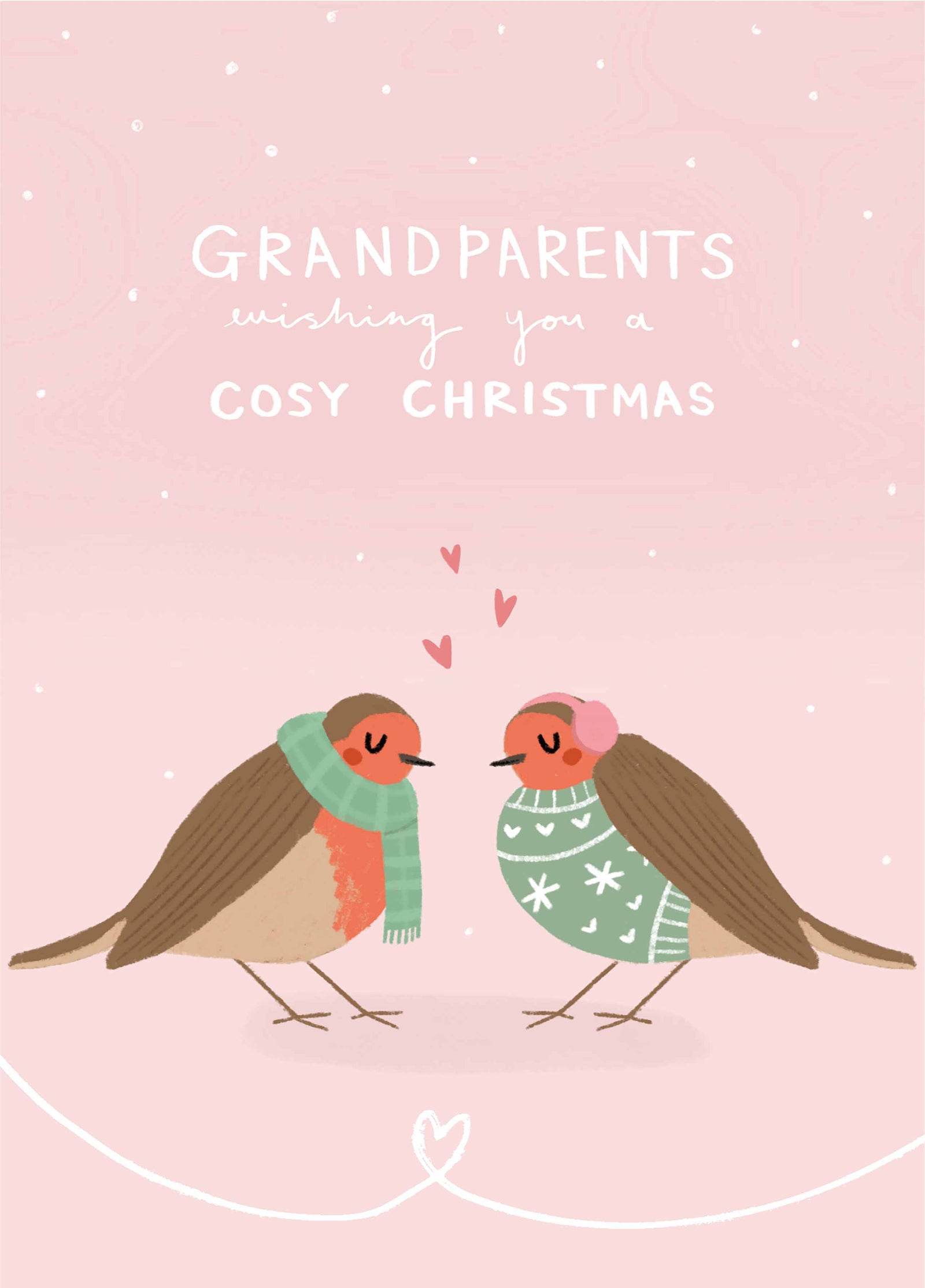 Grandparents Cosy Robin Christmas Card