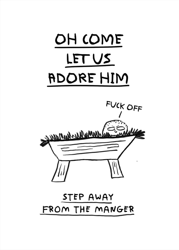Let Us Adore Him Christmas Card