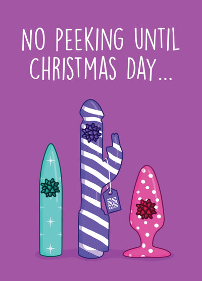 No Peeking Christmas Card