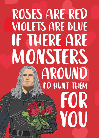 The Witcher Hunt Monsters Valentine's Card