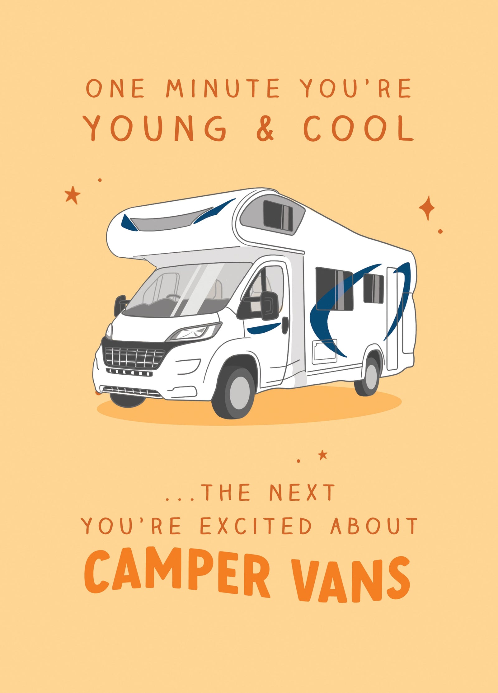 Funny Excited About Camper Vans Birthday Card