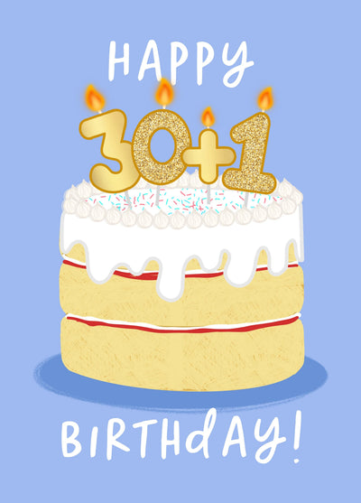 30+1 Or 31st Birthday Card