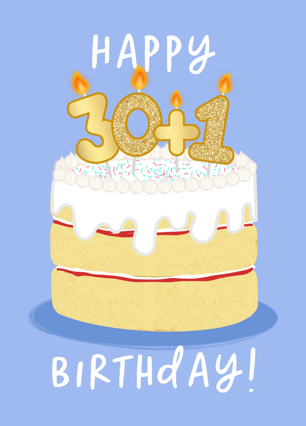 30+1 Or 31st Birthday Card