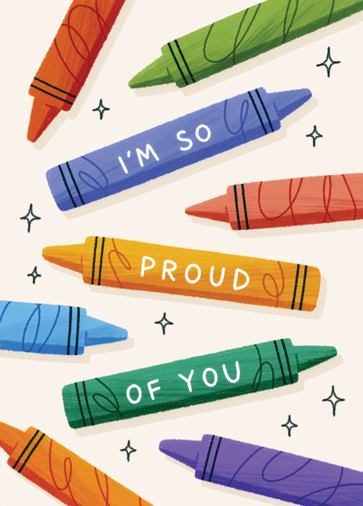 Proud Of You Crayon Card