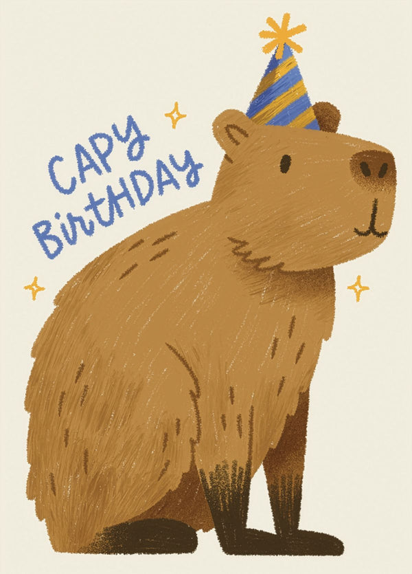 Capybara Birthday Card