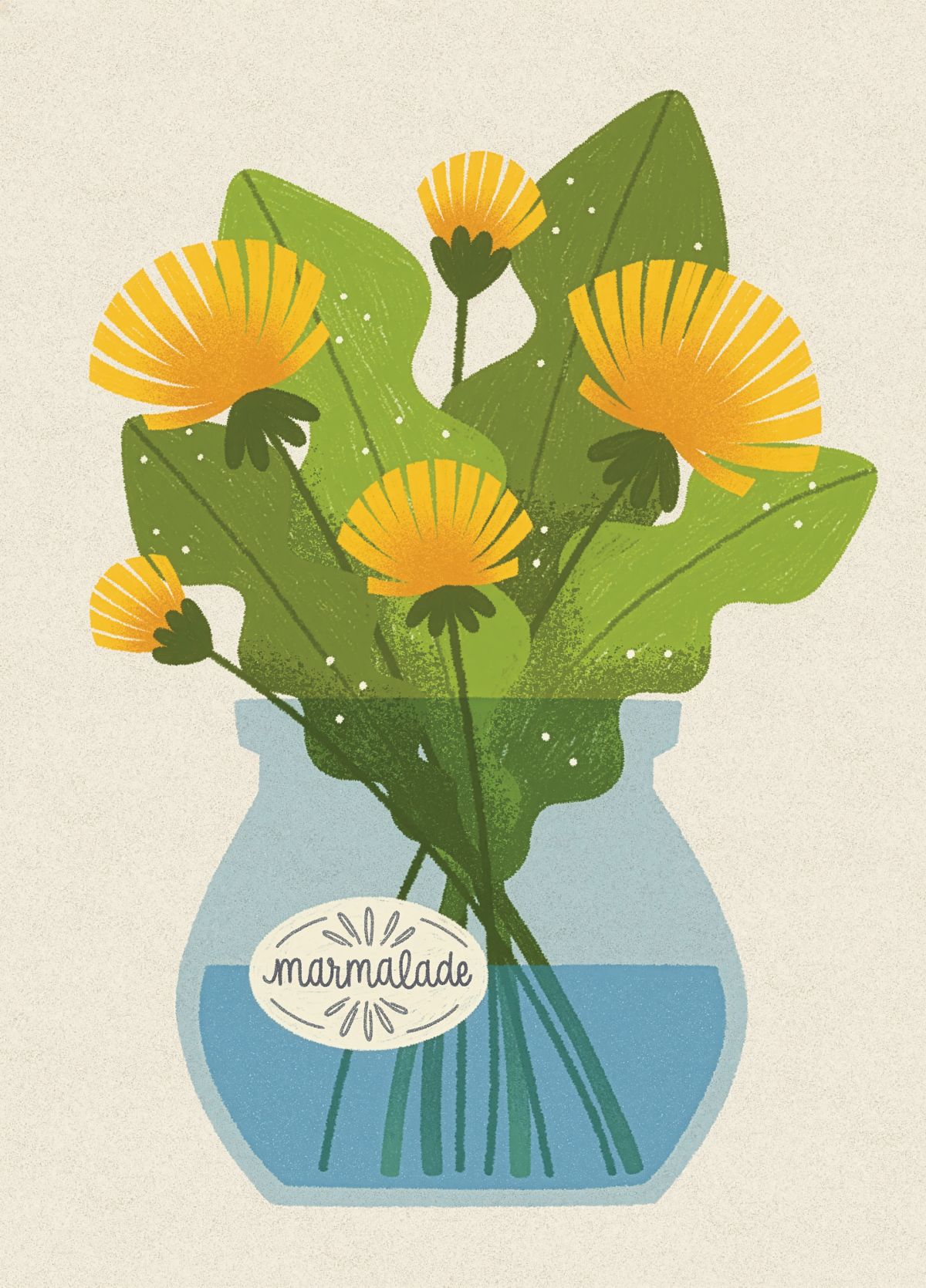 Dandelions In Jar Card