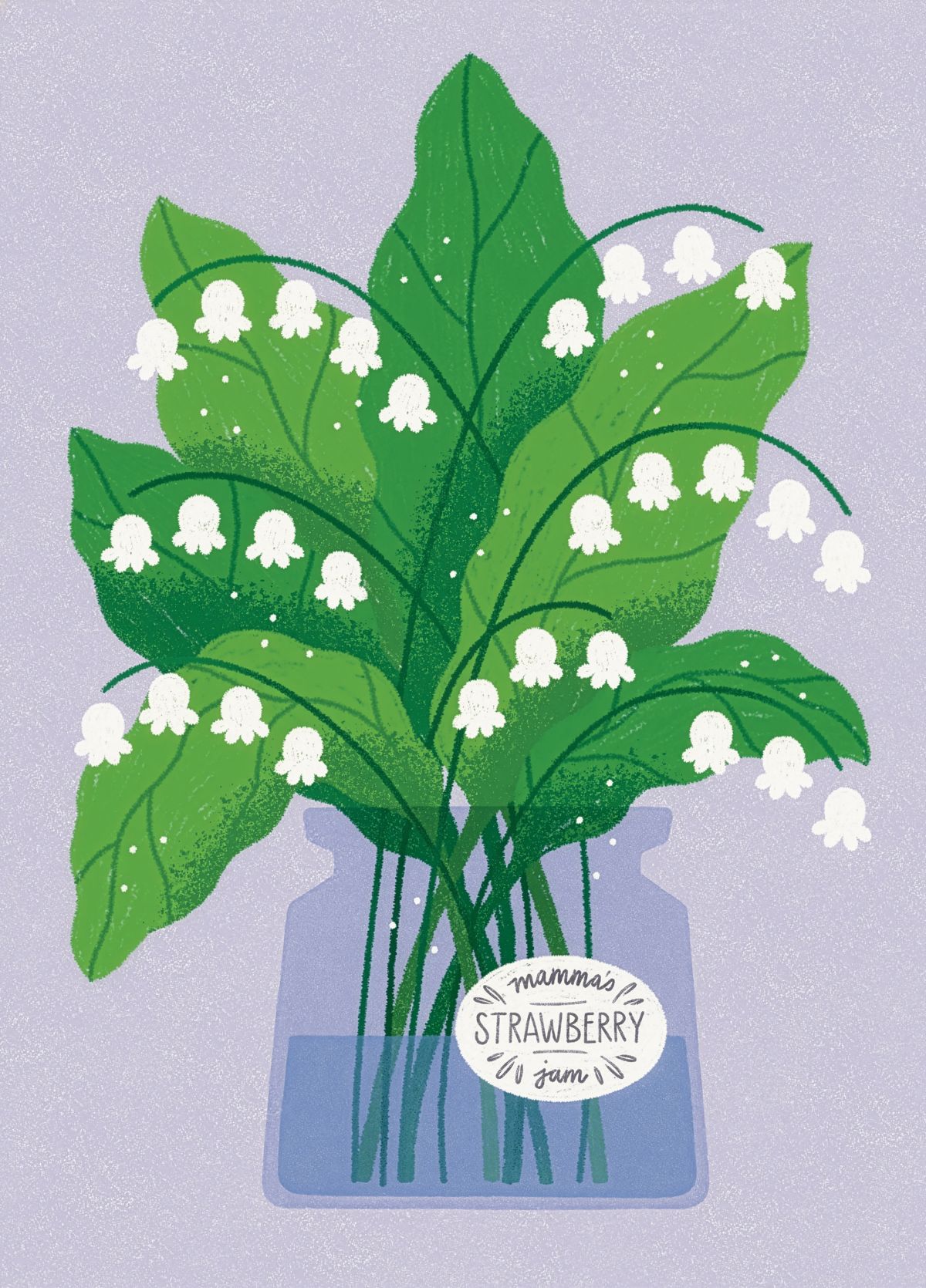 Lily Of The Valley In Jar Card